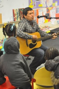 The new After-School Director, Victor Toman, finished out the event with a lively song. 