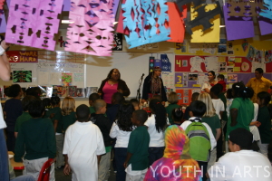 Mentor Artist Lead Students in a Sing-Along