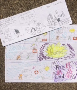 Here are comic strips created by second graders.